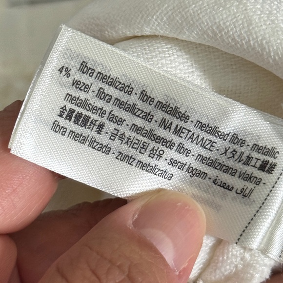 Zara Cream Tweed Mini Dress with Gold Buttons - Picture 9 of 12